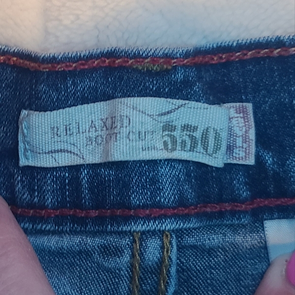 Women's Levis Relaxed Boot Cut 550 Blue Jeans, size 4 short - Picture 5 of 11